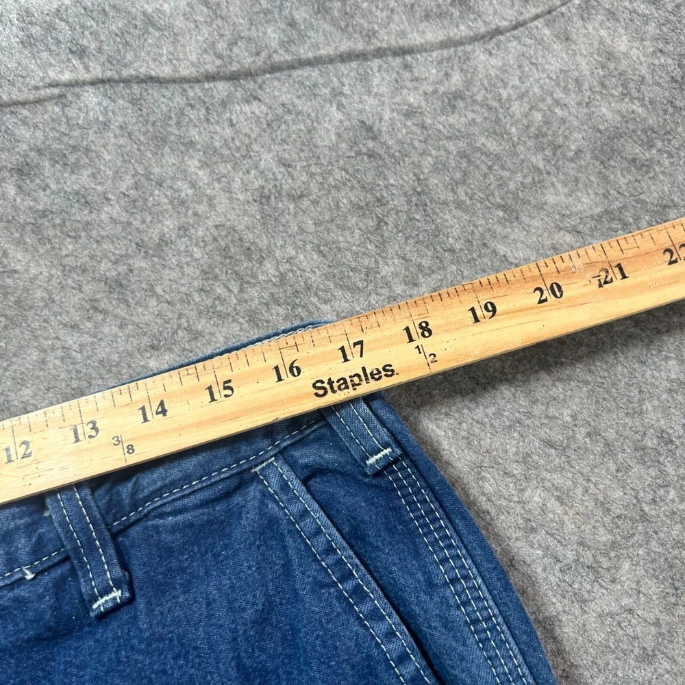 Carhartt Carpenter Jeans Mens 34x34 Blue Dungaree Fit Straight Leg Utility Denim